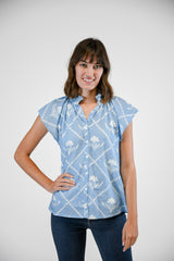 Bays Blouse | Perwinkle Bloom