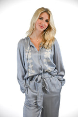 Kennedy Blouse | Pearl Blue