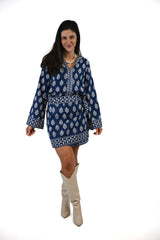 Sofia Skirt | Indigo Bloom