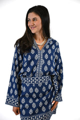 Sofia Skirt | Indigo Bloom