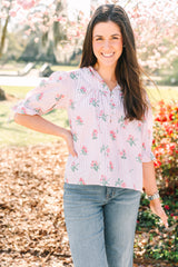 Mia Blouse | Garden Stripes