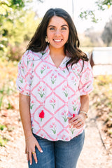 Middleton Blouse | Petal Lattice