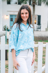 Emory Blouse | Periwinkle Bloom