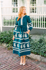 Phoebe | Indigo Paisley