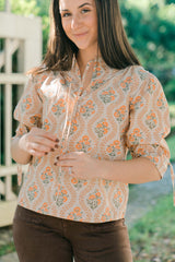 Cara Blouse | Burnt Orchid