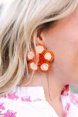 Periwinkle | Orange Earring