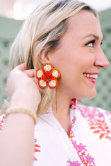 Periwinkle | Orange Earring