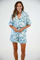 Celine Short PJ Set | Chinoiserie