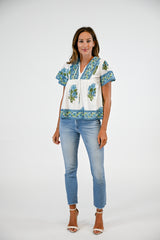 Catalina Blouse | Blue Hydrangea