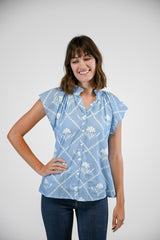 Bays Blouse | Perwinkle Bloom