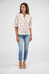 Mia Blouse | Garden Stripes