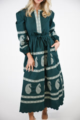 Phoebe | Indigo Paisley