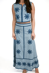 Maura Maxi Skirt | Arctic Star