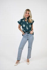 Bays Blouse | Frosted Crest