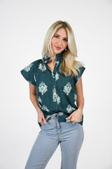 Bays Blouse | Frosted Crest