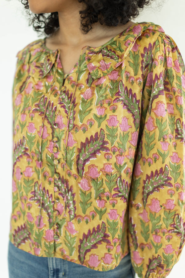 Aurelia Blouse | Golden Blossom