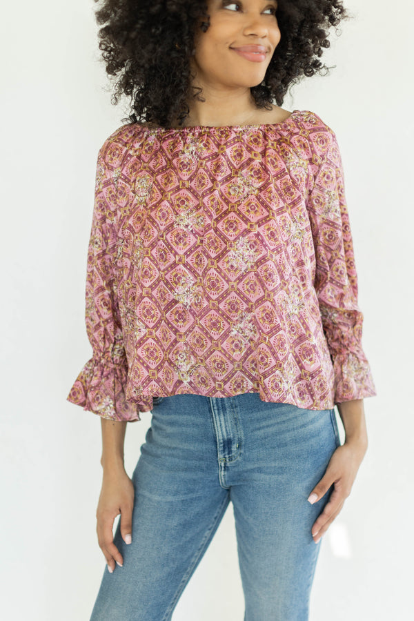 Calla Blouse | Burnished Rose