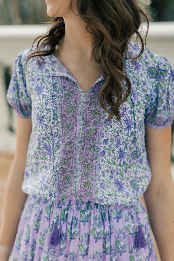 Meadow Blouse | Hibiscus
