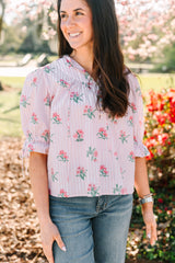 Mia Blouse | Garden Stripes