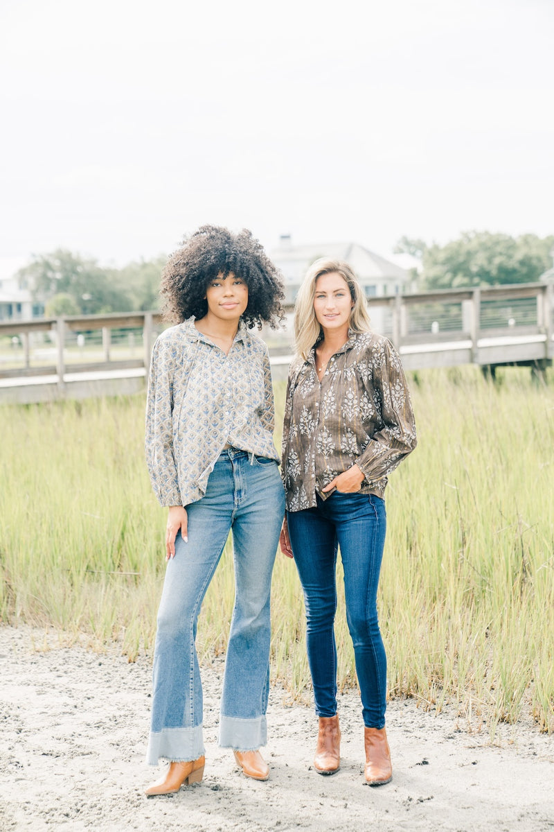 Olive Blouse | Brown Lentil