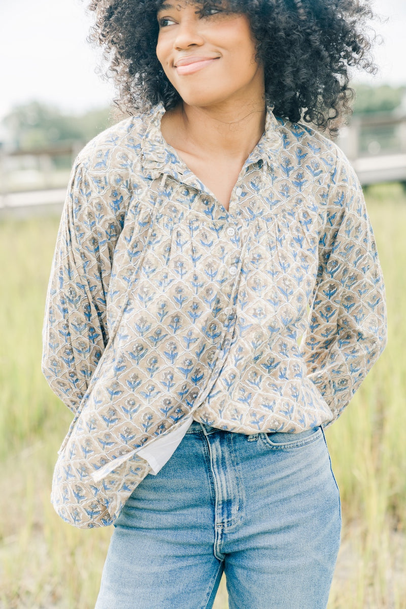 Olive Blouse | French Oak