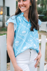 Bays Blouse | Perwinkle Bloom