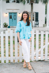 Middleton Blouse | Bluebell Stripe