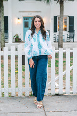 Daisy Blouse | Azure Bloom