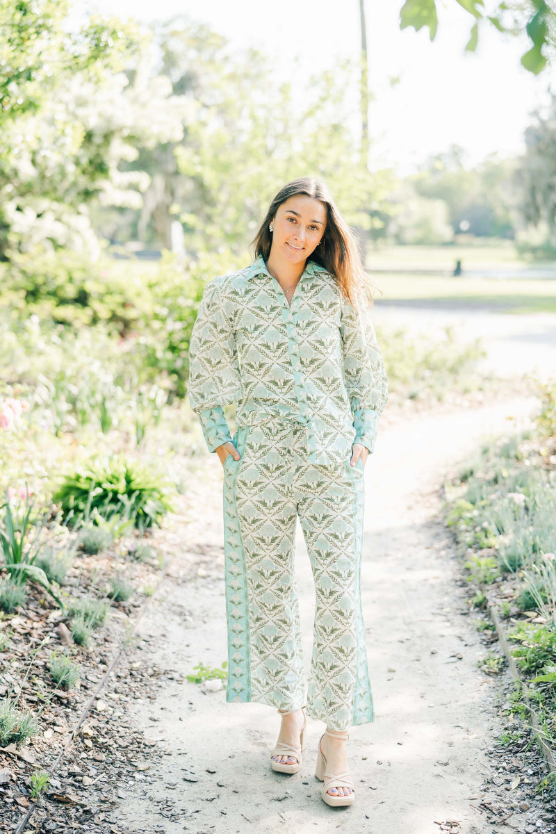 Zara Pant | Garden Lattice