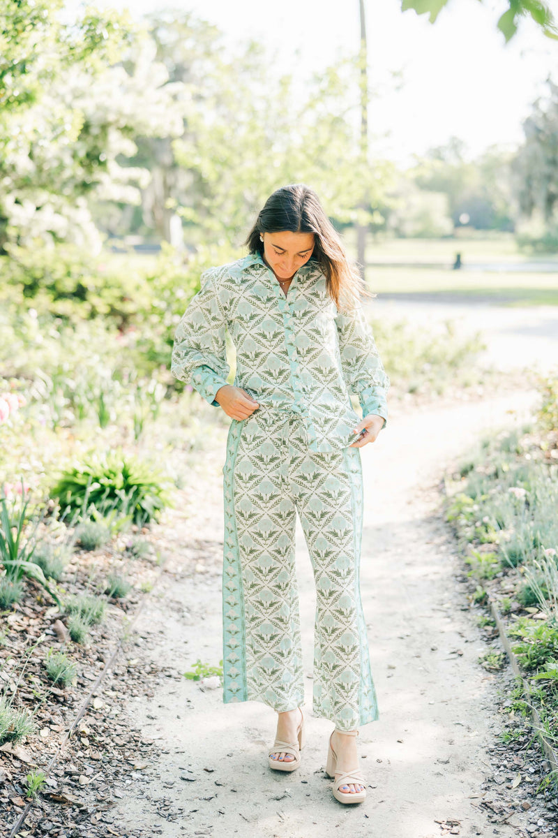 Zara Pant | Garden Lattice