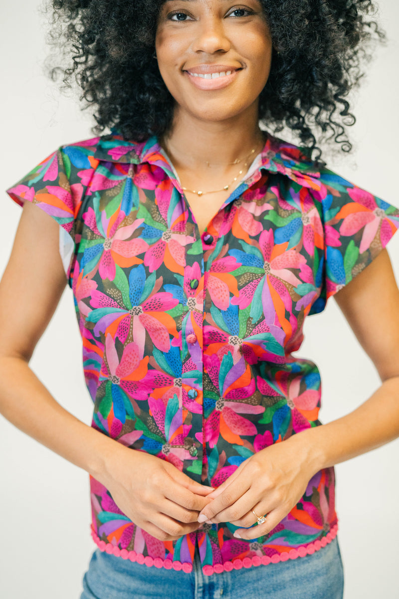 Adelyn Blouse | Poinsettia