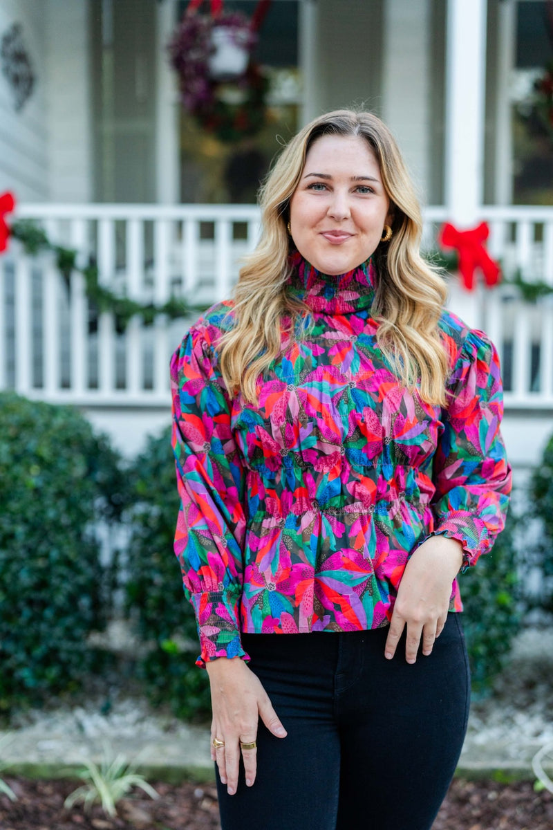 Lucie Blouse | Poinsettia