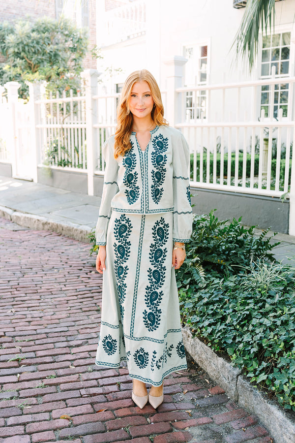 Audrey Blouse | Harborstone Paisley – Victoria Dunn