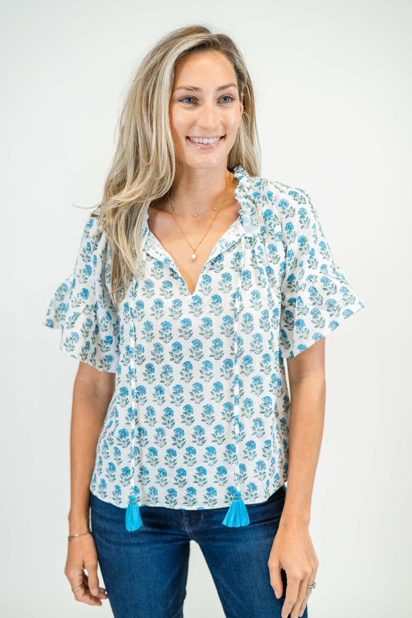 Bristol Blouse | Cabana Blue