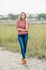 Ellie Blouse | Cranberry