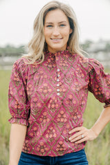 Ellie Blouse | Cranberry