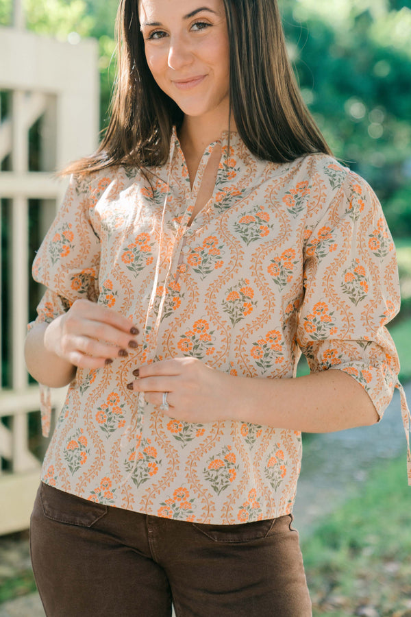 Cara Blouse | Burnt Orchid