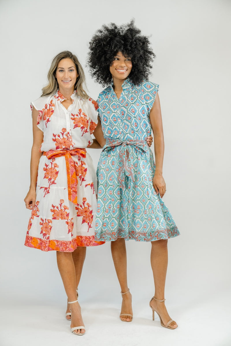 Bays Blouse | Aqua Splash