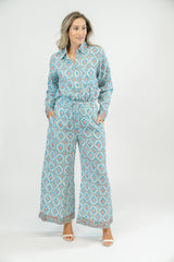 Millie Blouse | Aqua Splash