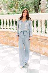 Kennedy Blouse | Pearl Blue