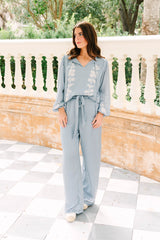 Kennedy Blouse | Pearl Blue
