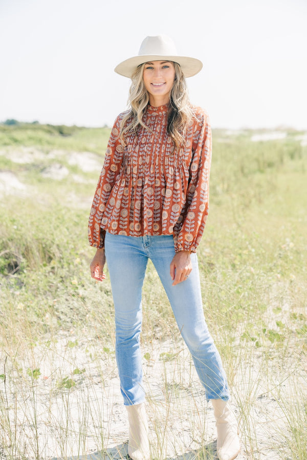 Kinsley Blouse | Baked Clay