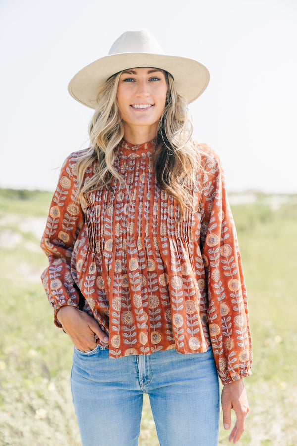 Kinsley Blouse | Baked Clay