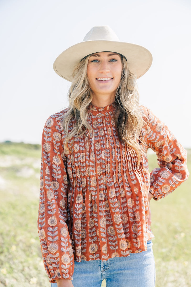 Kinsley Blouse | Baked Clay