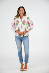 Bluffton Blouse | Pink Hydrangea