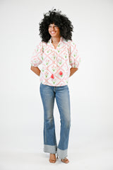 Middleton Blouse | Petal Lattice