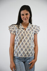 Callie Blouse | Azure Bloom