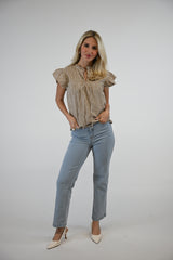 Callie Blouse | Sandstone Gingham