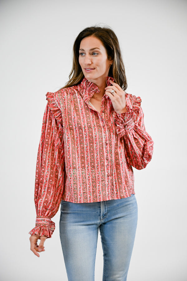 Shelbi Blouse | Cranberry